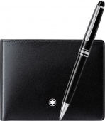 Набор шариковая ручка и бумажник Montblanc Meisterstück 117084