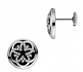 Украшение Серьги из белого золота 750 с бриллиантами пробы Omega FLOWER E54BCA0201502