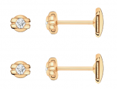 Украшение Серьги из желтого золота 750 пробы c бриллиантами Omega CONSTELLATION EA01BB0100105