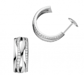 Украшение Серьги из белого золота 750 пробы c бриллиантами Omega LADYMATIC  E604BC0100105