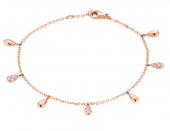 Украшение Браслет золотой Omega DEWDROP 18 см B39BGA0200303