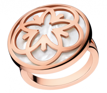 Украшение Кольцо из розового золота 750 пробы c натуральным перламутром Omega FLOWER R603BG0700155