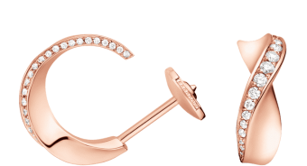 Украшение Серьги из розового золота 750 пробы c бриллиантами Omega AQUA SWING E605BG0100105