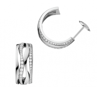 Украшение Серьги из белого золота 750 пробы c бриллиантами Omega LADYMATIC  E604BC0100105