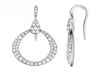 Украшение Серьги из белого золота 750 пробы c бриллиантами Omega DEWDROP E57BCA0200405