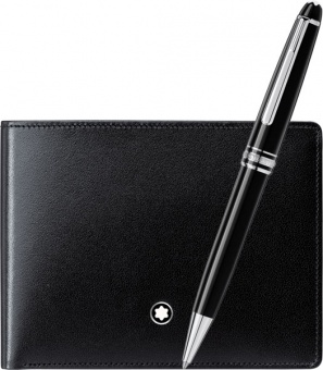 Montblanc Набор шариковая ручка Meisterstuck Classique плюс бумажник Meisterstuck 117084