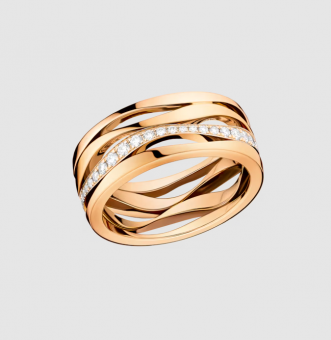 Украшение Кольцо из розового золота 750 пробы c бриллиантами LADYMATIC OMEGA R50BBA0503055